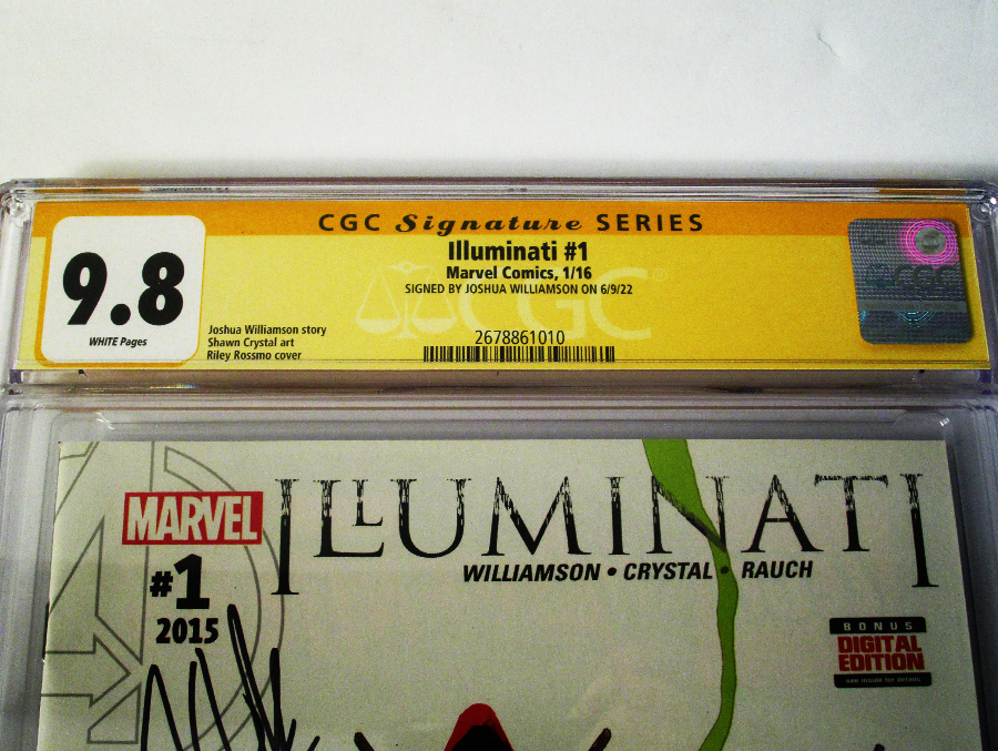 Illuminati #1 Cover E Regular Riley Rossmo Cover Signed By Joshua Williamson CGC 9.8