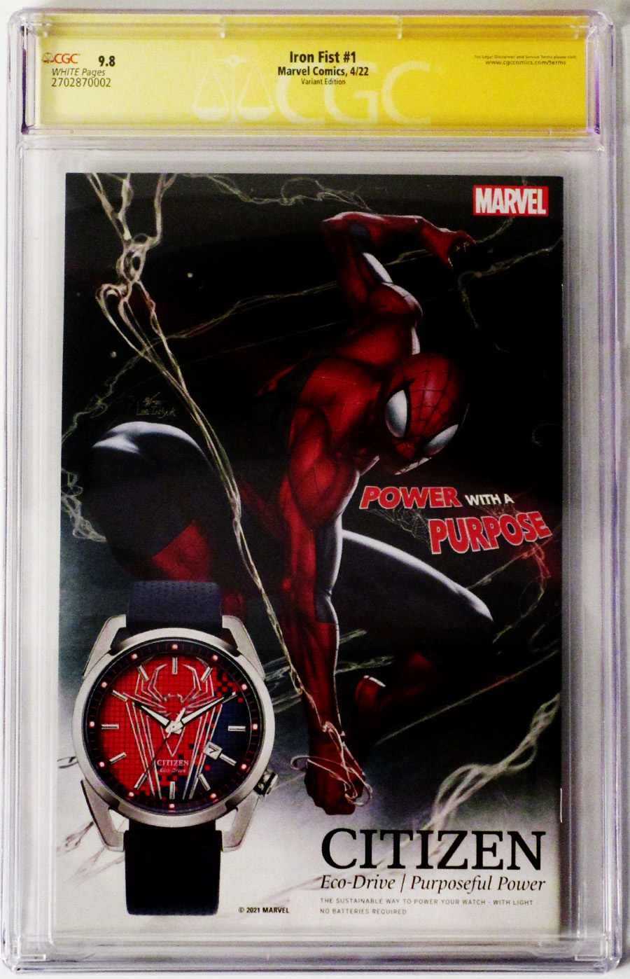 Iron Fist Vol 6 #1 Cover I Variant Nick Dragotta X-Gwen Cover Signed By Nick Dragotta CGC 9.8