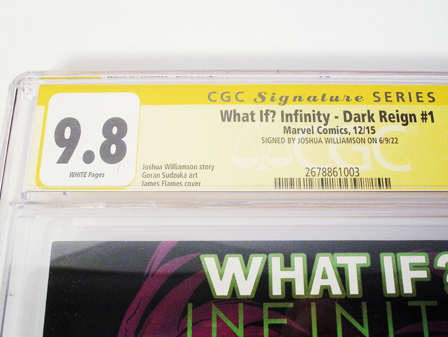 What If Infinity Dark Reign #1 Cover B Signed By Joshua Williamson CGC 9.8