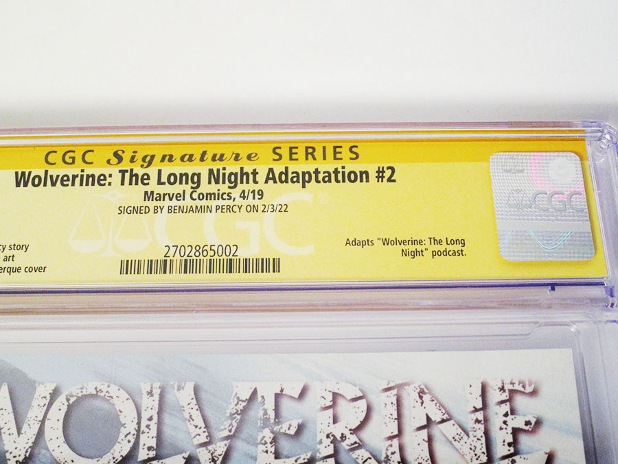 Wolverine Long Night Adaptation #2 Cover B Signed by Benjamin Percy CGC 9.8