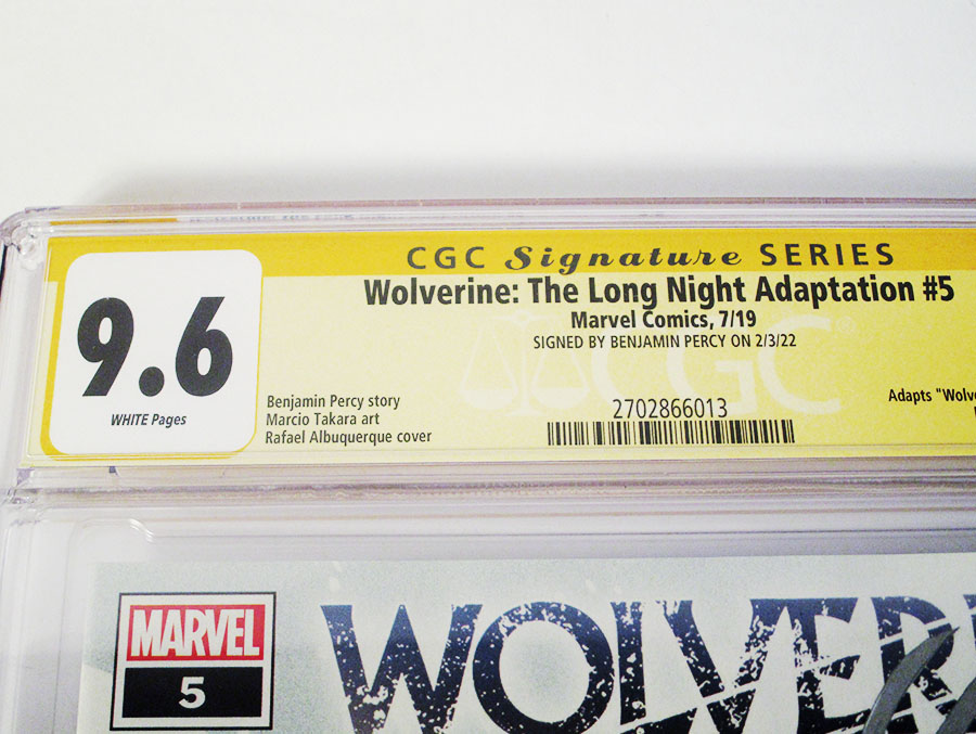 Wolverine Long Night Adaptation #5 Cover B Signed by Benjamin Percy CGC 9.6