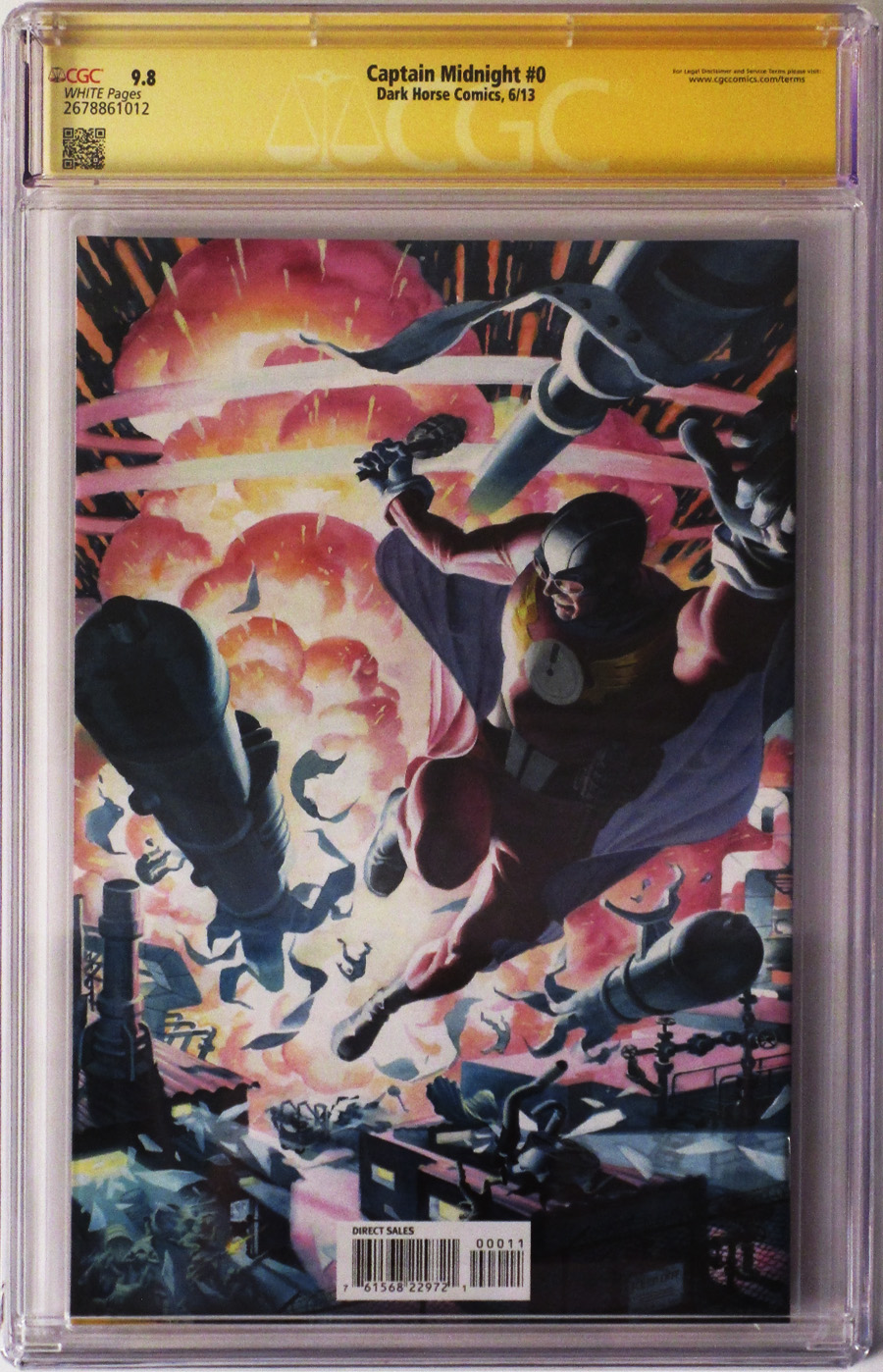 Captain Midnight Vol 2 #0 Cover B Signed By Joshua Williamson CGC 9.8