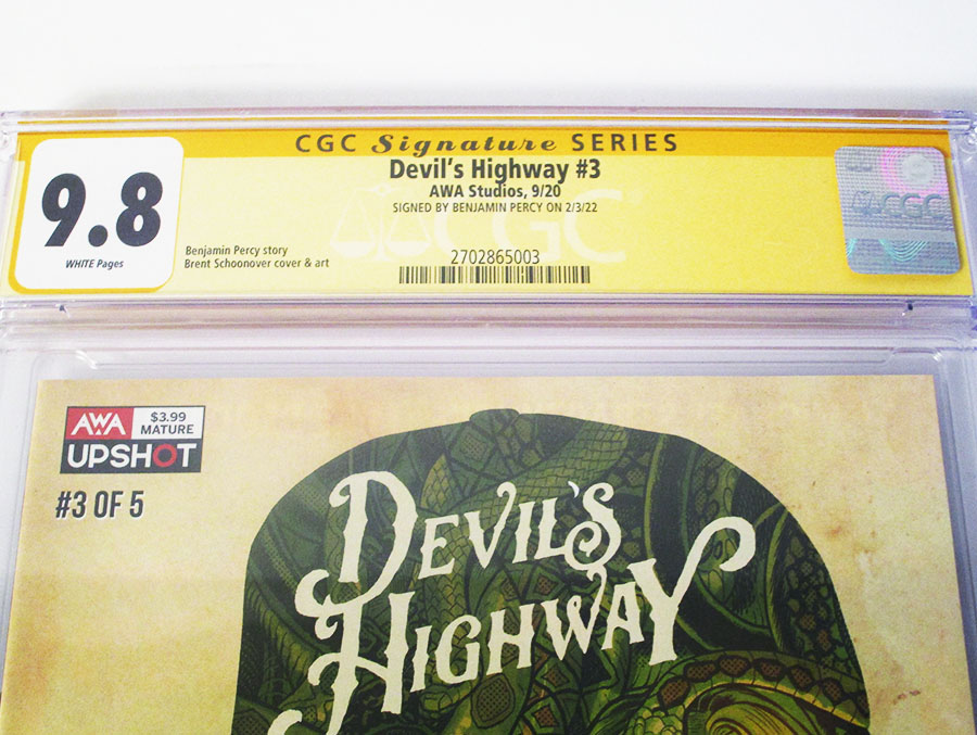 Devils Highway #3 Cover B Signed by Benjamin Percy CGC 9.8