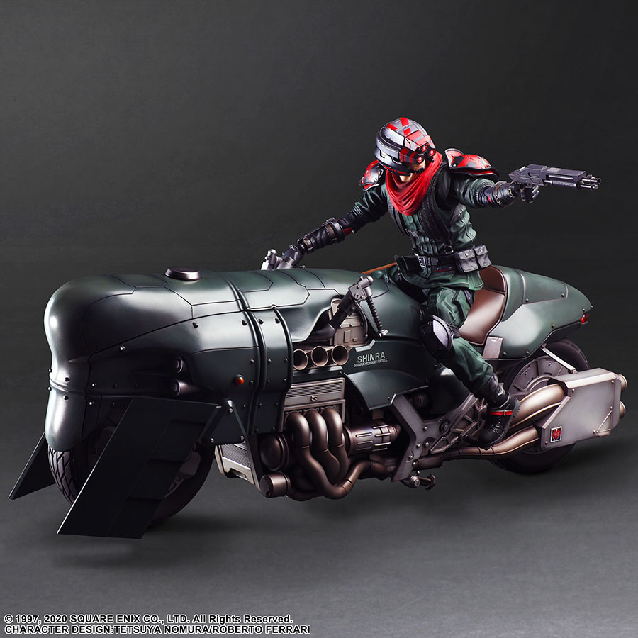 Final Fantasy VII Remake Play Arts Kai Action Figure - Shinra Security Officer With Motorcycle