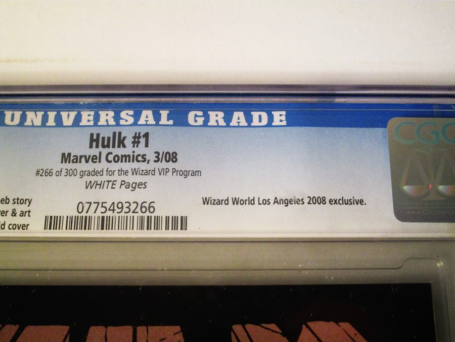 Hulk Vol 2 #1 Cover L CGC 9.8 WWLA 2008 Michael Turner Cover
