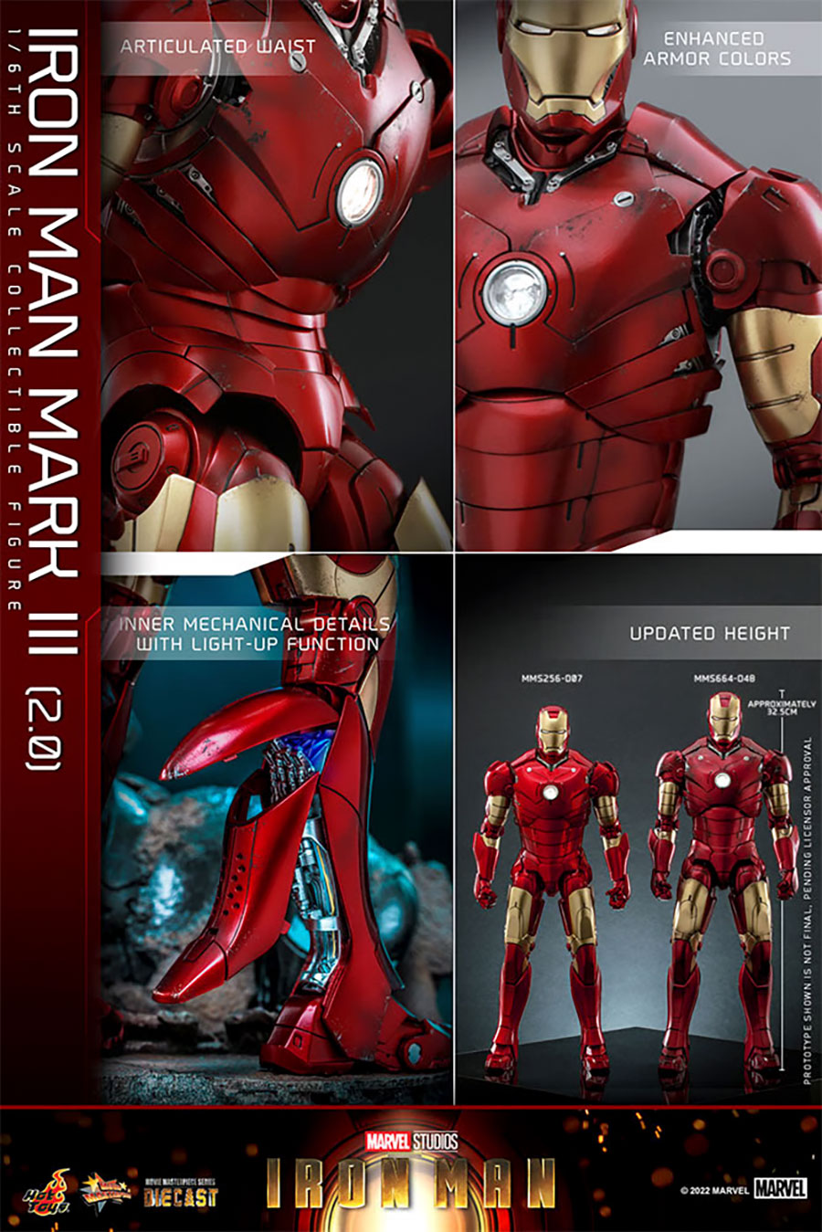 Marvel Iron Man Mark III 2.0 Sixth Scale Figure