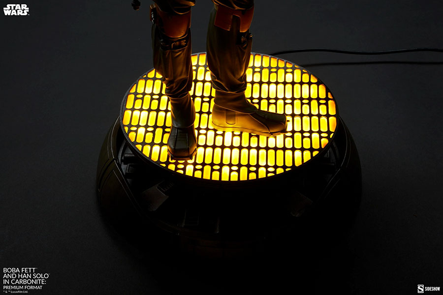Star Wars Boba Fett And Han Solo In Carbonite Premium Format Figure