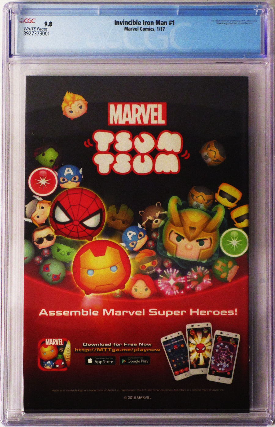 Invincible Iron Man Vol 3 #1 Cover O 1st Ptg Regular Stefano Caselli Cover (Marvel Now Tie-In) CGC 9.8