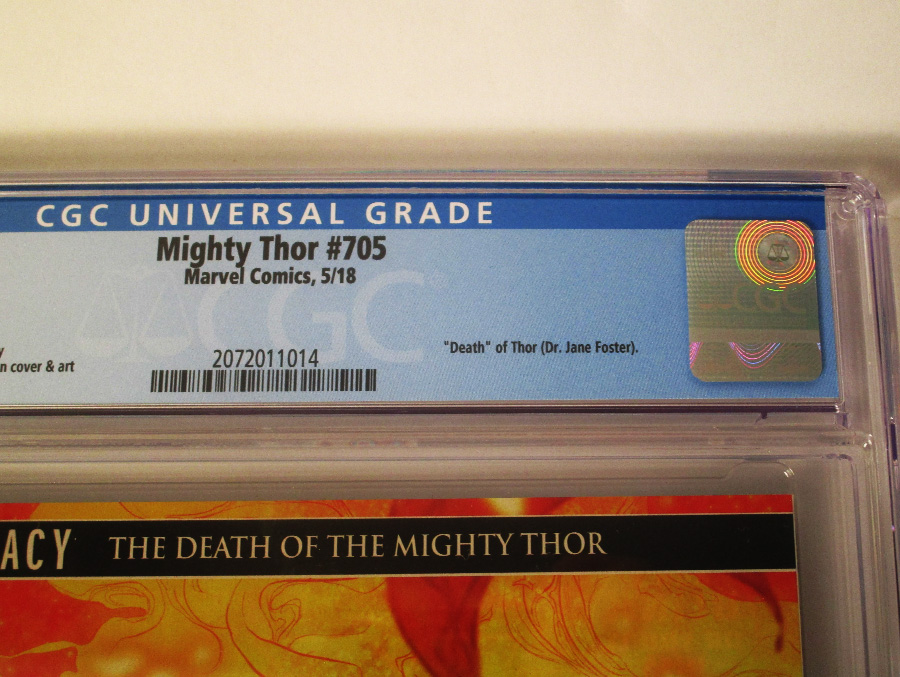 Mighty Thor Vol 2 #705 Cover F Regular Russell Dauterman Cover (Marvel Legacy Tie-In) CGC 9.8