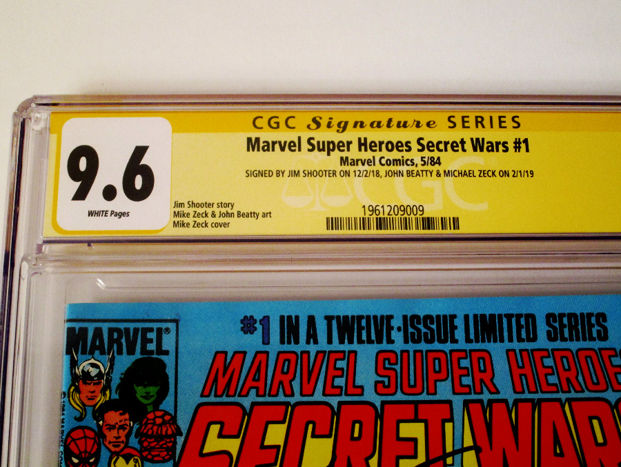 Marvel Super-Heroes Secret Wars #1 Cover D 1st Ptg CGC Signature Series 9.6 Jim Shooter John Beatty & Michael Zeck Signature