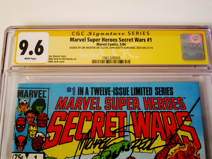Marvel Super-Heroes Secret Wars #1 Cover D 1st Ptg CGC Signature Series 9.6 Jim Shooter John Beatty & Michael Zeck Signature