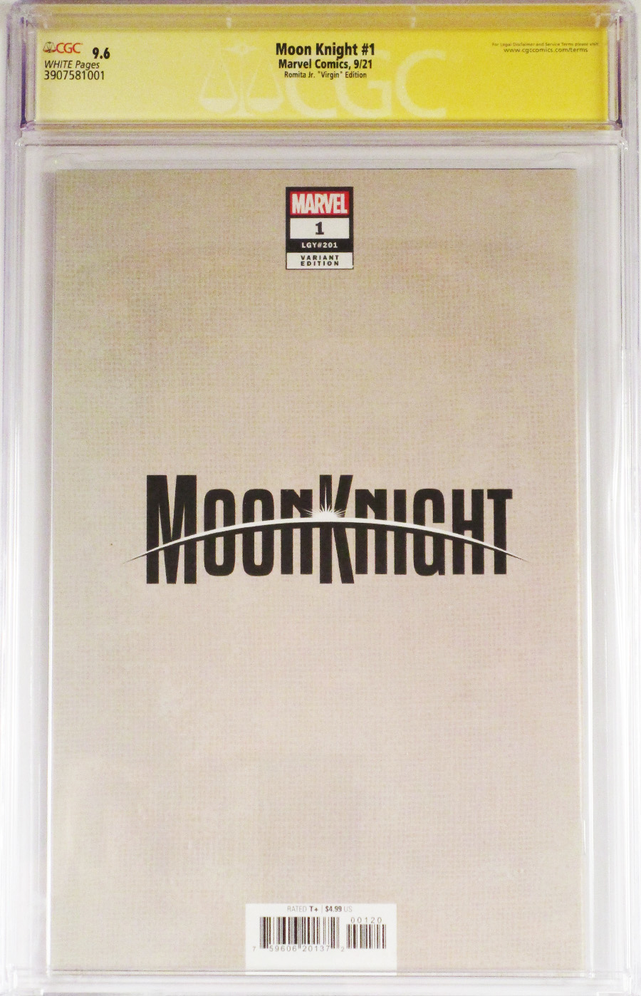 Moon Knight Vol 9 #1 Cover R CGC 9.6 Incentive John Romita Jr Virgin Cover 