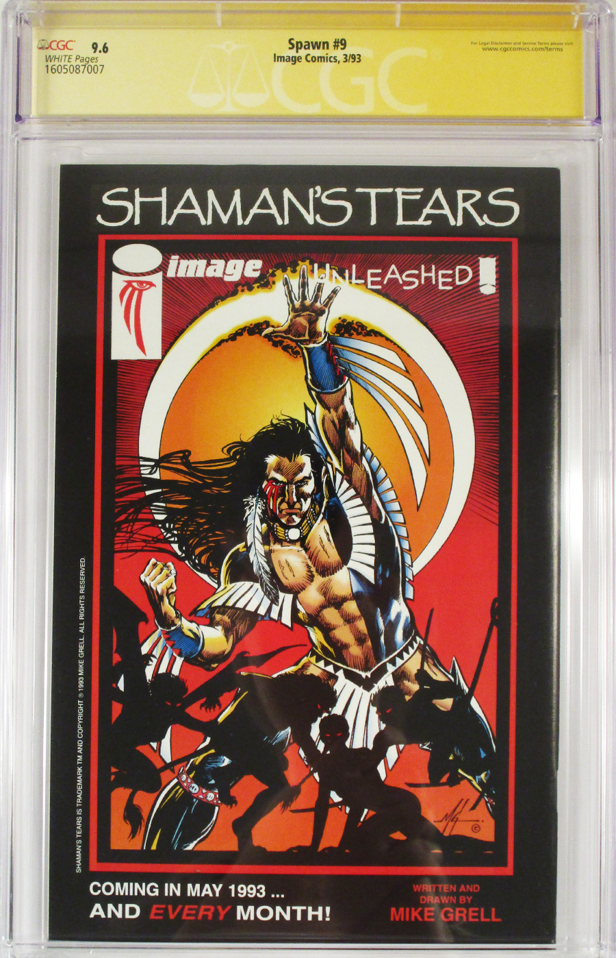 Spawn #9 Cover B CGC Signature Series 9.6 Signed by Todd McFarlane