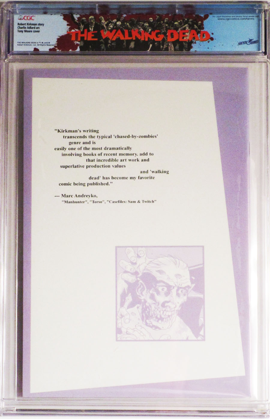 Walking Dead #8 Cover C CGC 9.6