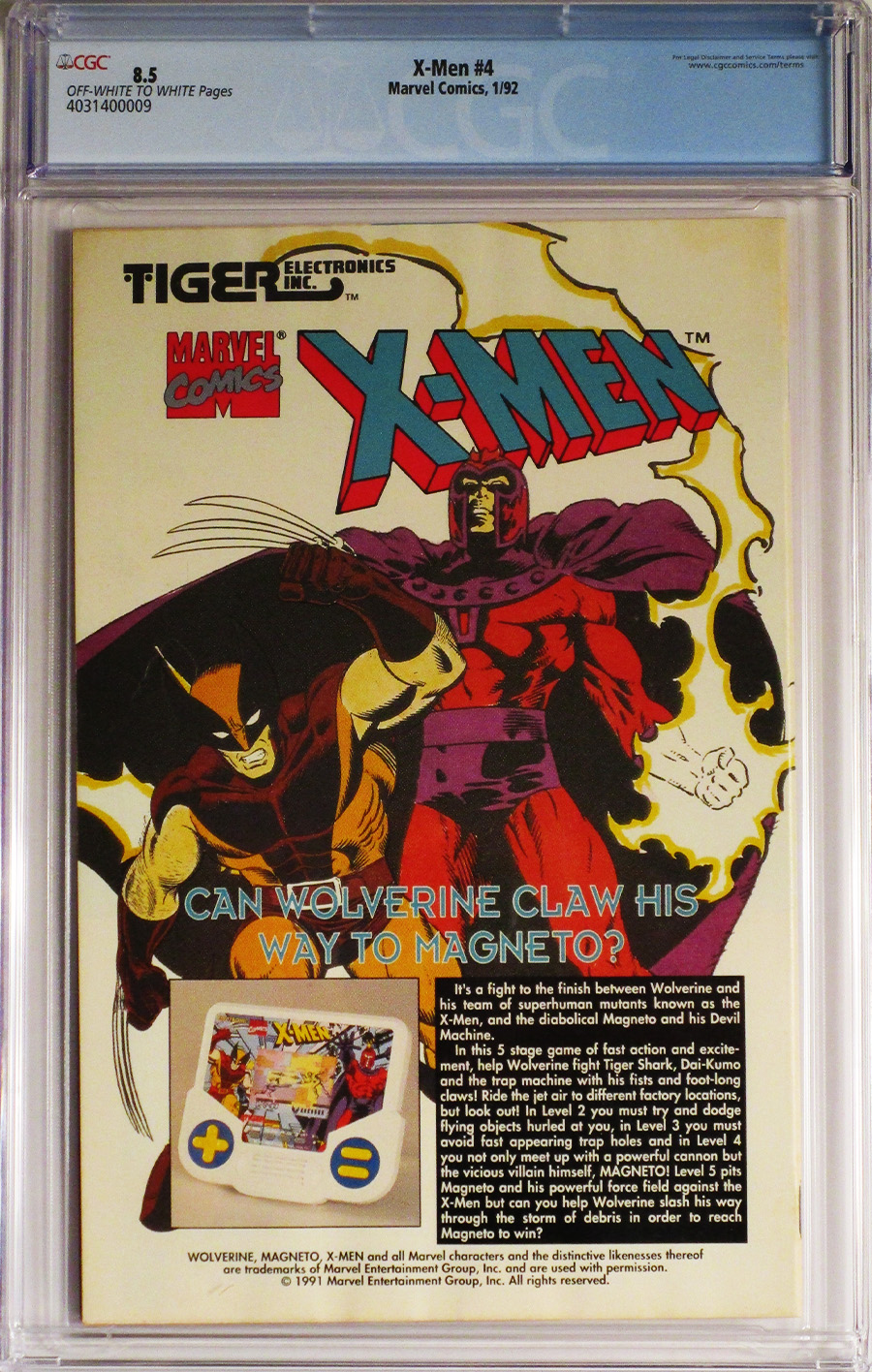 X-Men Vol 2 #4 Cover D 1st Ptg CGC 8.5