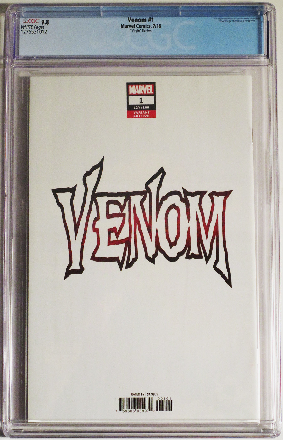 Venom Vol 4 #1 Cover W Variant Ryan Stegman Virgin Cover CGC 9.8