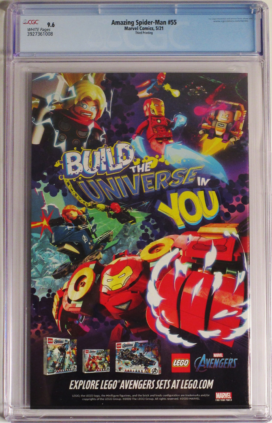 Amazing Spider-Man Vol 5 #55 Cover K CGC 9.6 3rd Ptg Patrick Gleason Webhead Blue On Black Variant Cover 