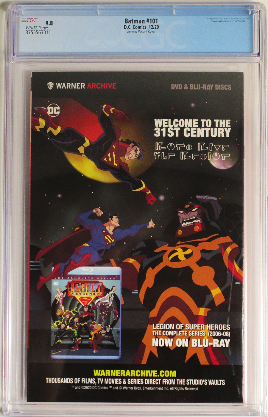 Batman Vol 3 #101 Cover F CGC 9.8 Incentive Jorge Jimenez Grifter Card Stock Variant Cover (Joker War Aftermath Tie-In)