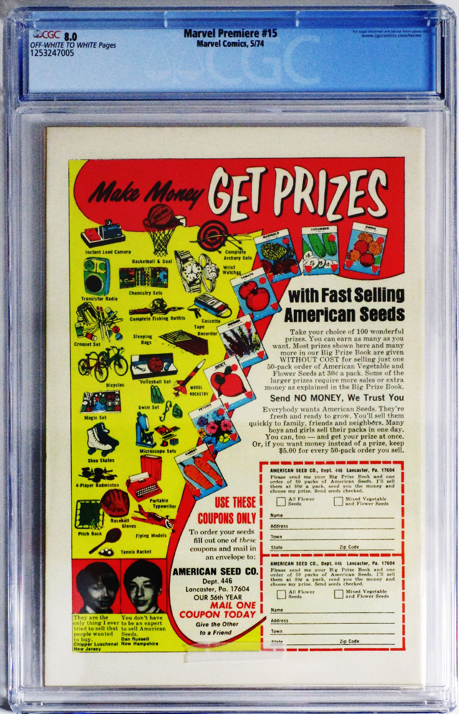 Marvel Premiere #15 Cover B CGC 8.0