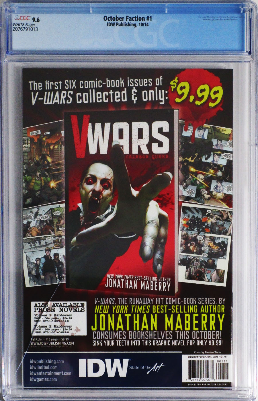 October Faction #1 Cover E CGC 9.6 1st Ptg Regular Damien Worm Cover