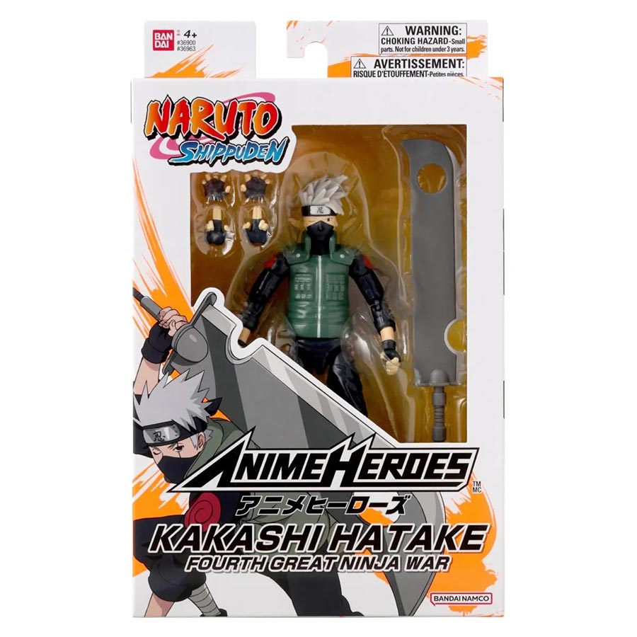 Anime Heroes Naruto 6.5-Inch Action Figure - Kakashi Fourth Great Ninja War