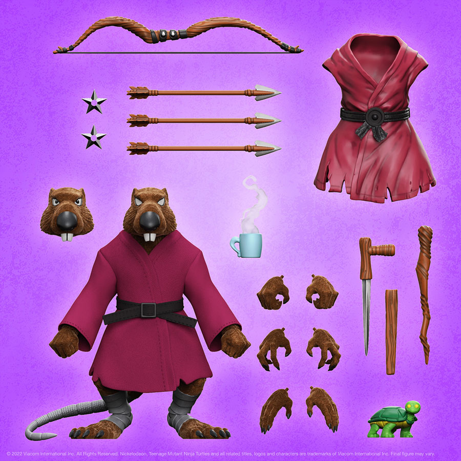 Teenage Mutant Ninja Turtles Ultimate Action Figure - Splinter (Flocked)