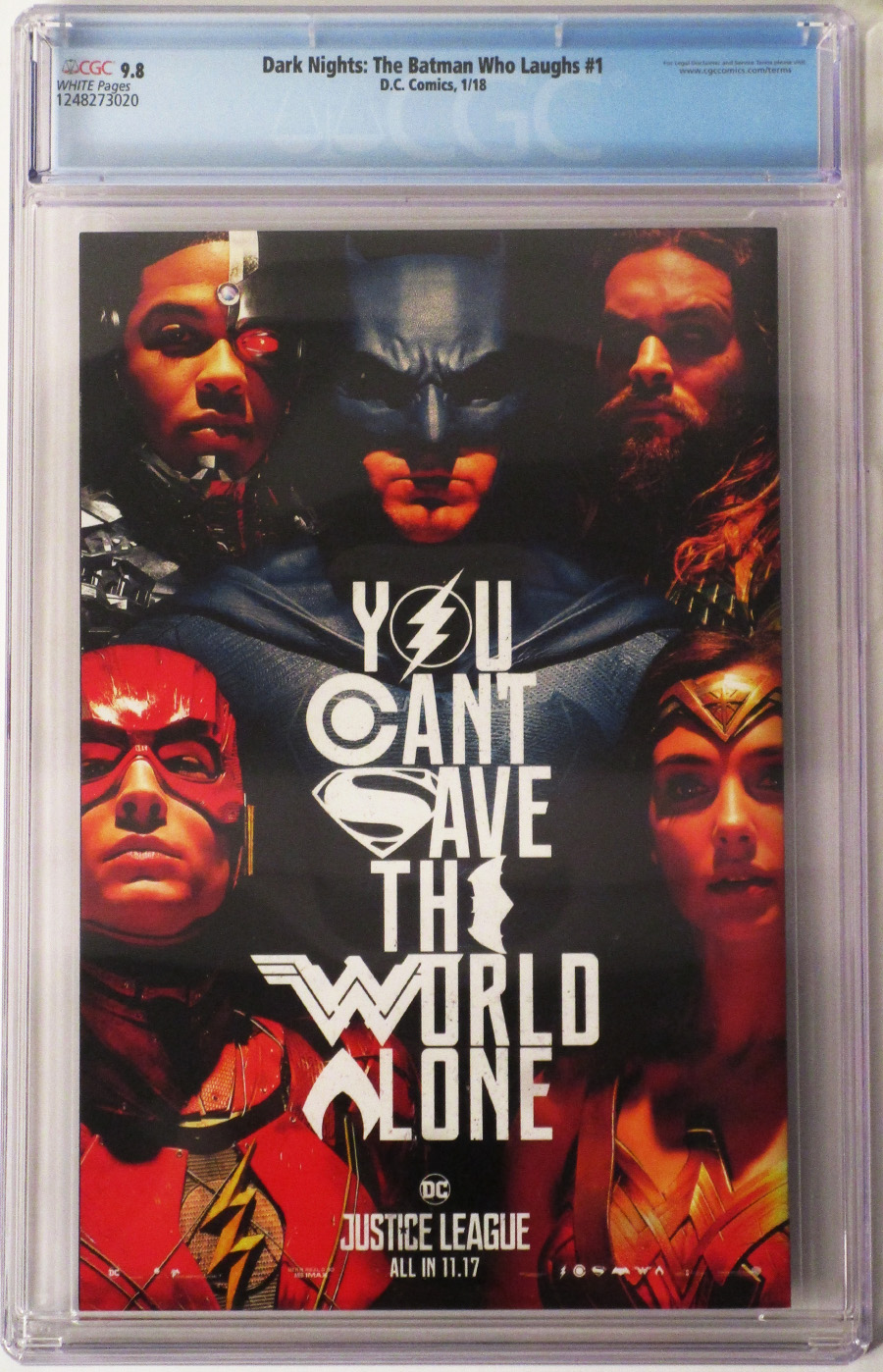 Batman Who Laughs One Shot Cover D CGC 9.8 1st Ptg Foil-Stamped Cover (Dark Nights Metal Tie-In)