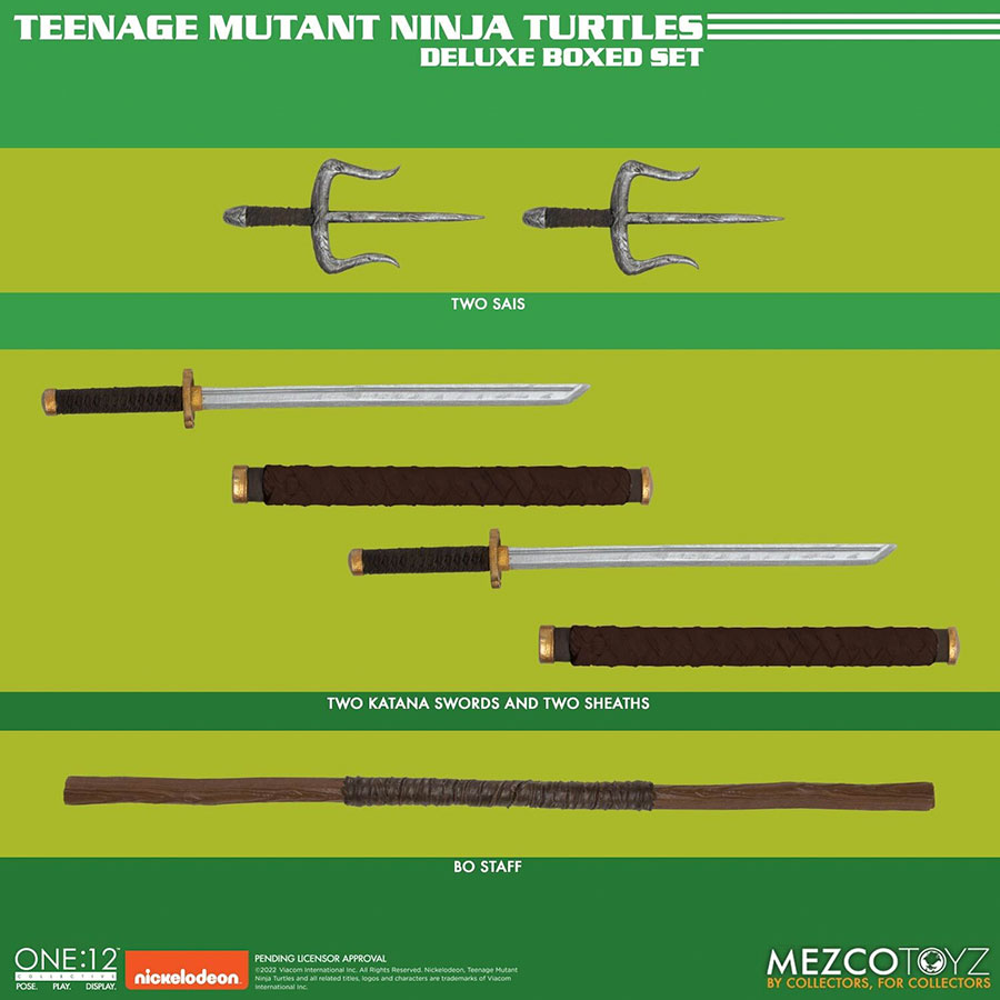 One-12 Collective Teenage Mutant Ninja Turtles Deluxe Action Figure Set