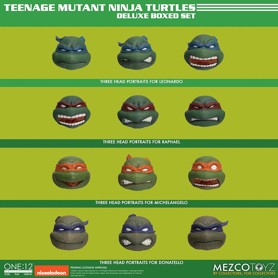 One-12 Collective Teenage Mutant Ninja Turtles Deluxe Action Figure Set