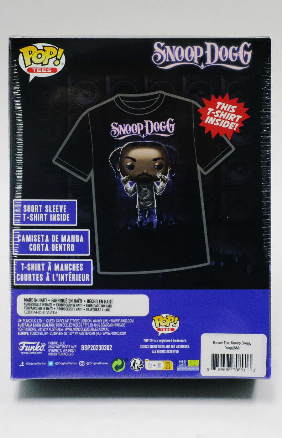 POP Boxed Tee Snoop Doggy Dogg T-Shirt Large