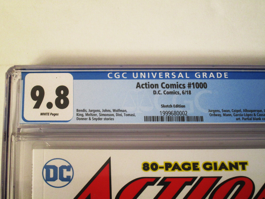 Action Comics Vol 2 #1000 Cover Z-Z-E CGC 9.8 Remarked By Ken Haeser
