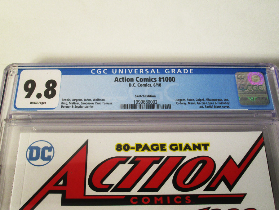 Action Comics Vol 2 #1000 Cover Z-Z-E CGC 9.8 Remarked By Ken Haeser