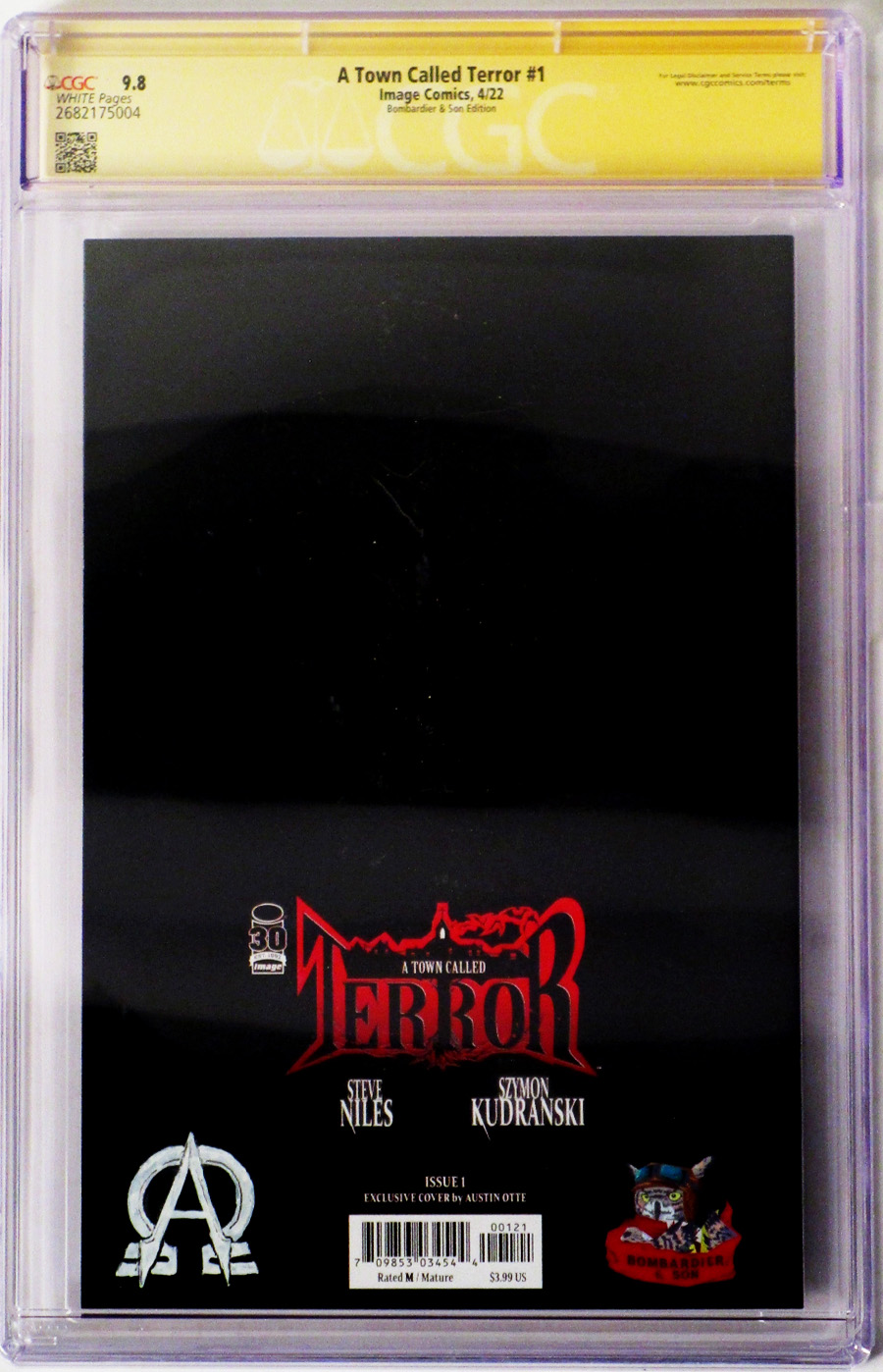 A Town Called Terror #1 Cover D Bombadier & Son Edition Signed CGC Signature Series 9.8