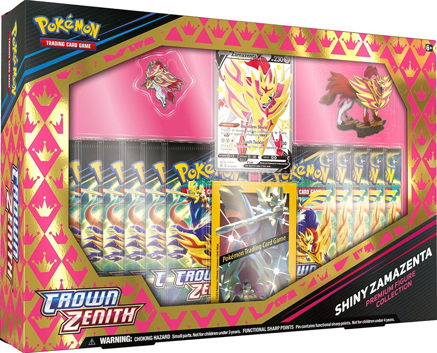 Pokemon Crown Zenith Shiny Zacian / Zamazenta Premium Figure Collection (Filled Randomly)
