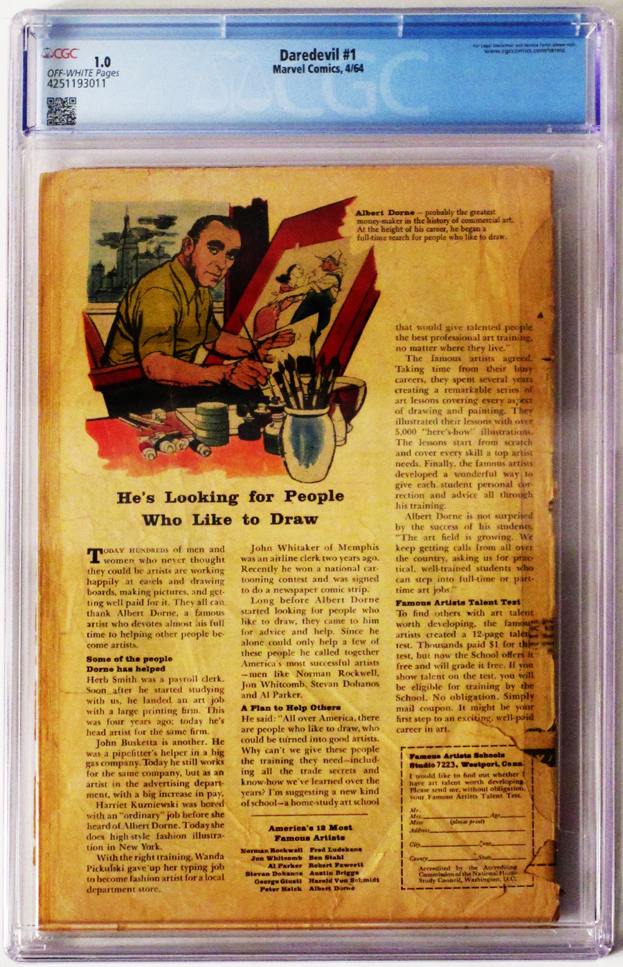 Daredevil #1 Cover C CGC 1.0