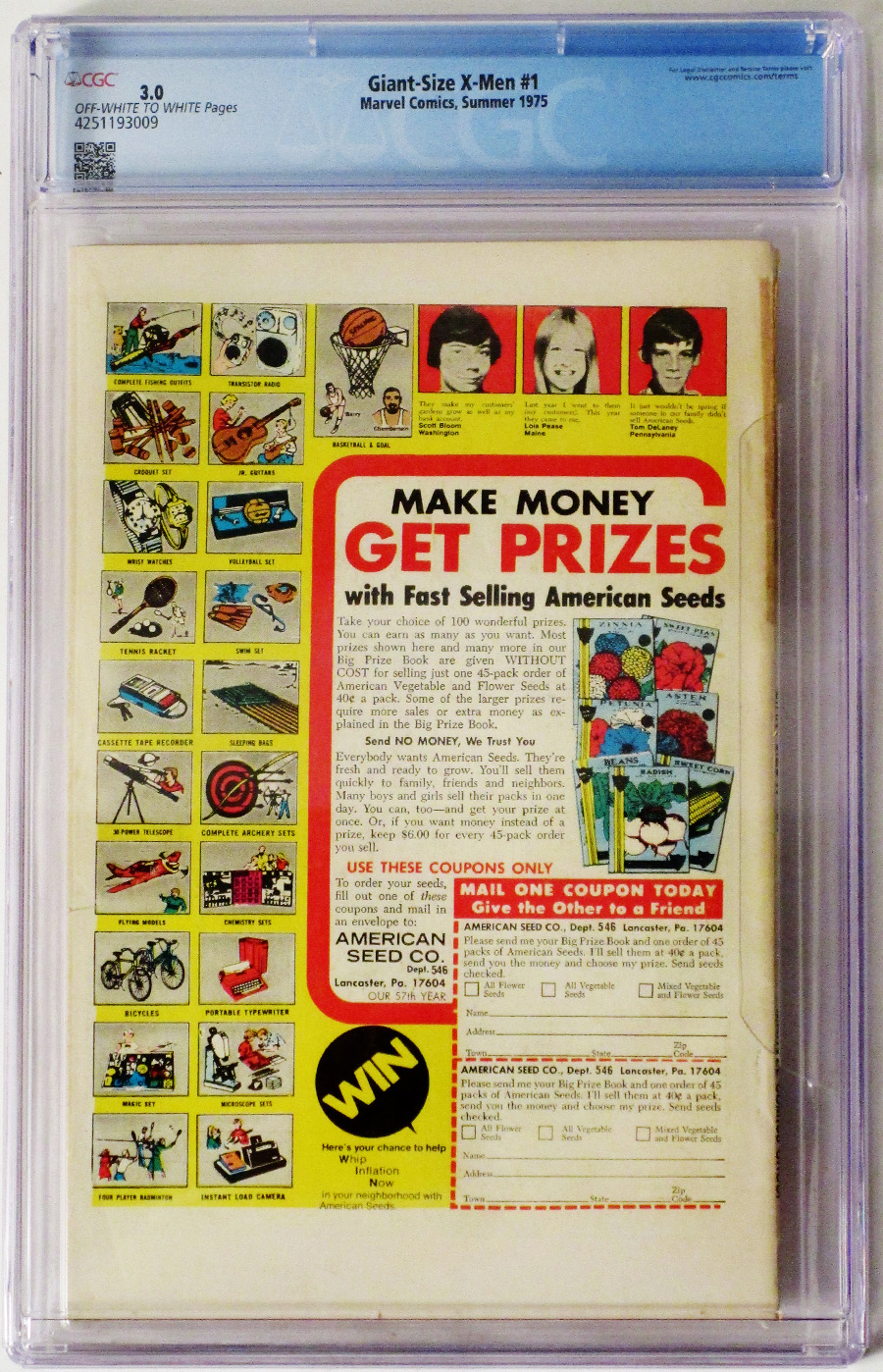 Giant Size X-Men #1 Cover H CGC 3.0