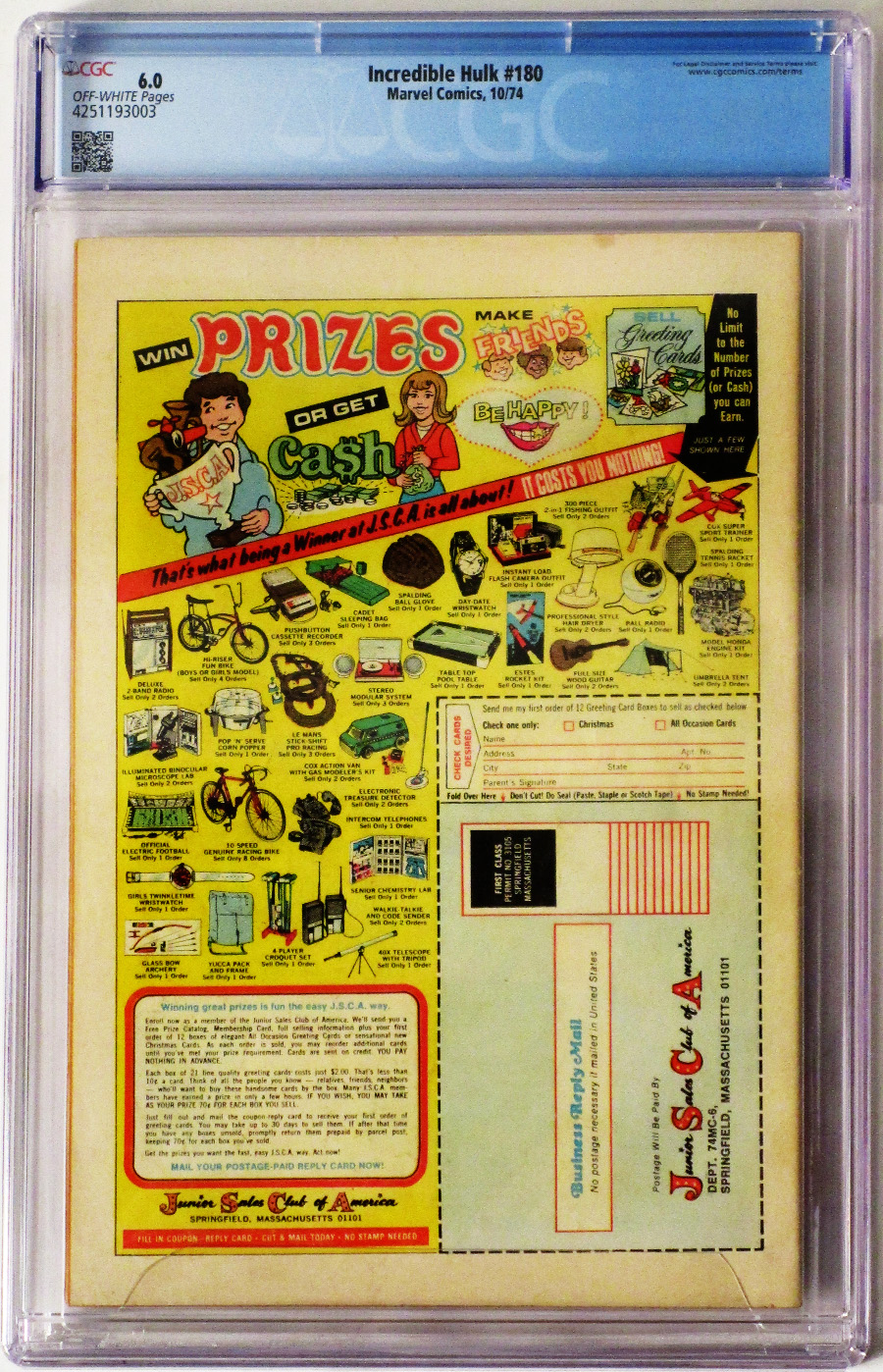 Incredible Hulk #180 Cover D CGC 6.0