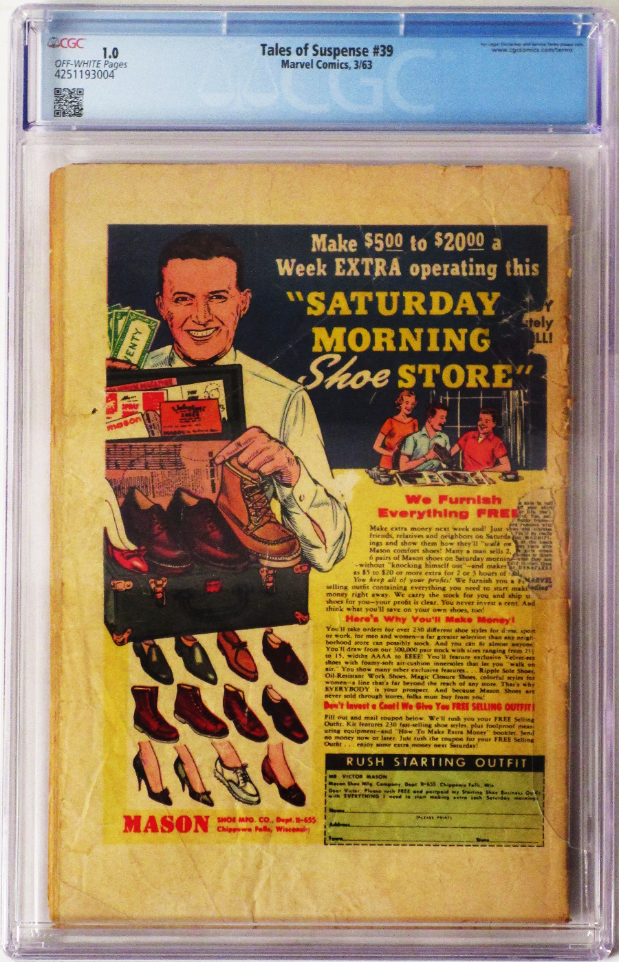 Tales of Suspense #39 Cover D CGC  Graded 1.0