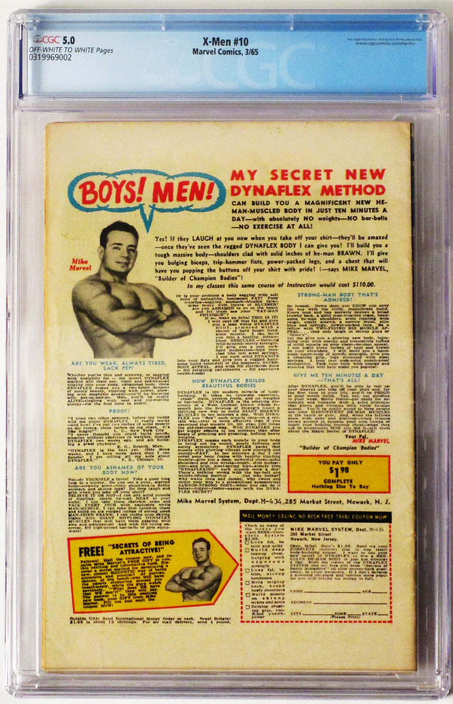 X-Men Vol 1 #10 Cover C CGC Graded 5.0