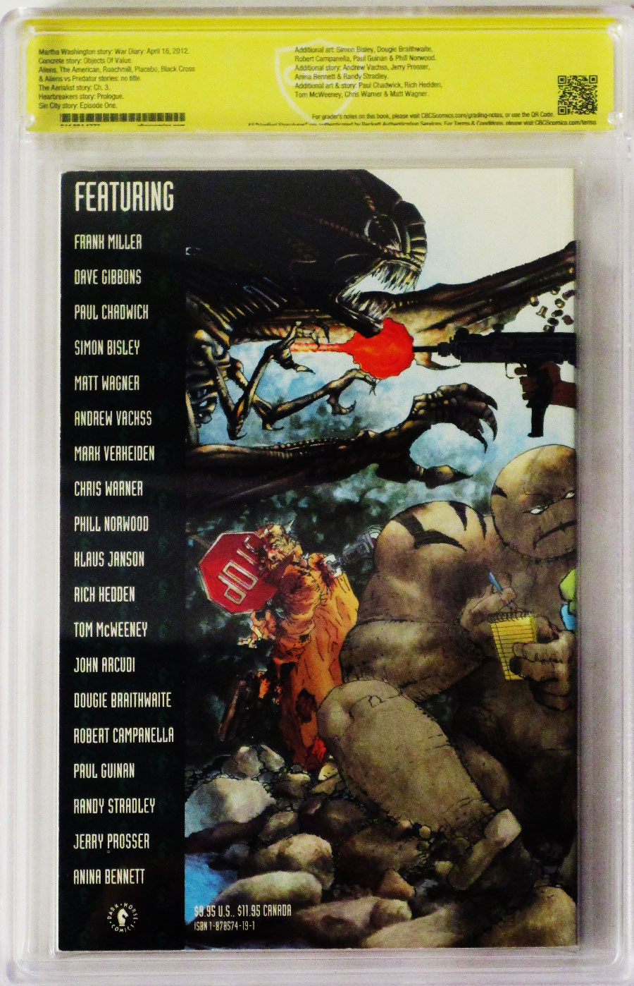 Dark Horse Presents Fifth Anniversary Special #1 Cover C Signed By Creators CBCS 9.0