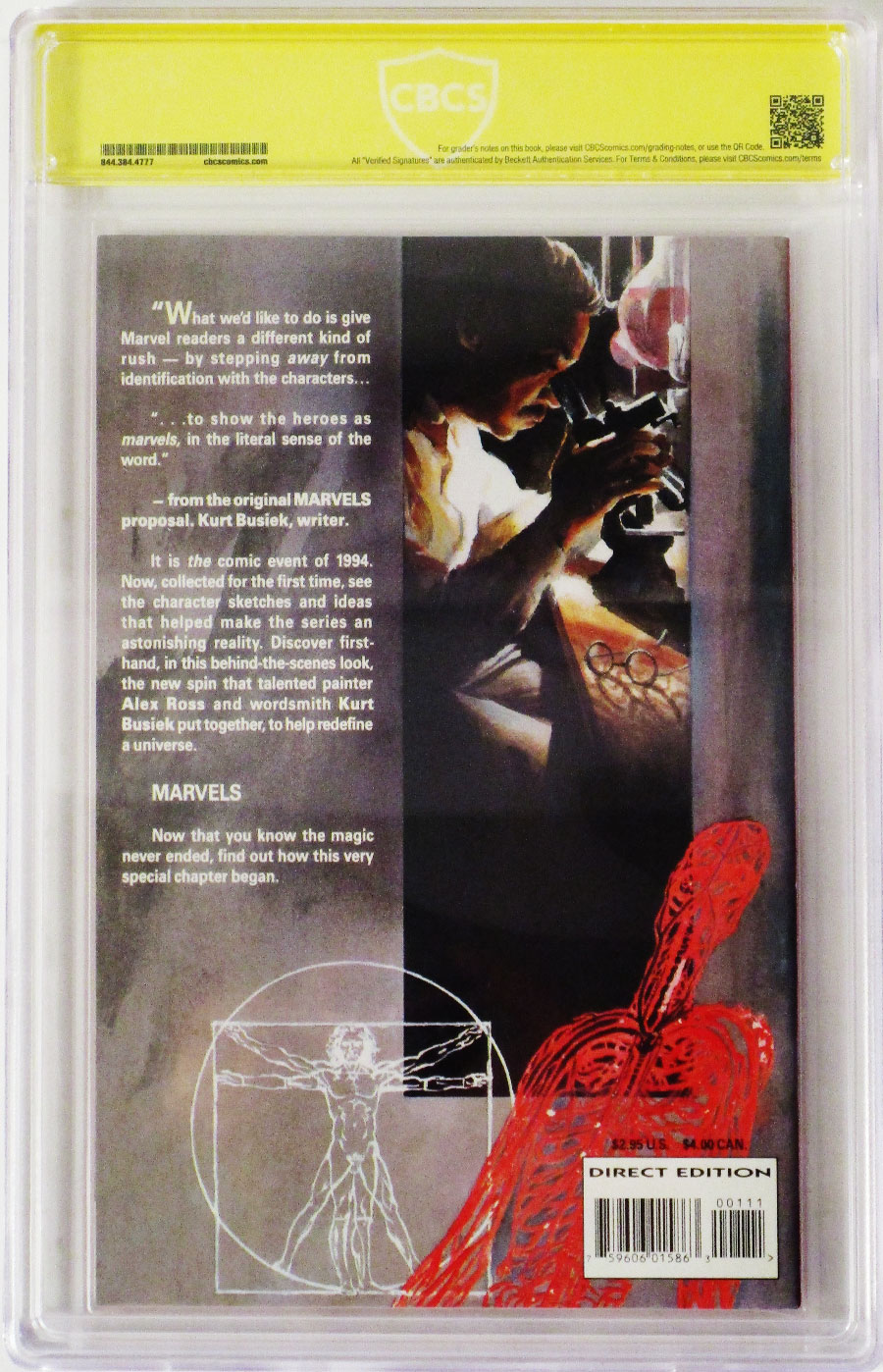 Marvels #0 Cover B Signed By Alex Ross & Kurt Busiek CBCS 9.6