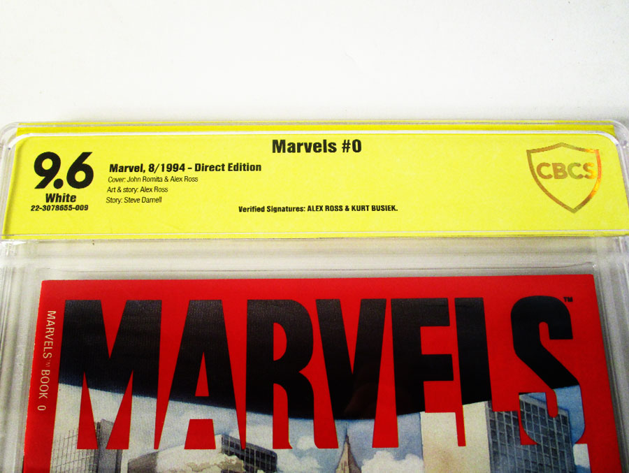 Marvels #0 Cover B Signed By Alex Ross & Kurt Busiek CBCS 9.6