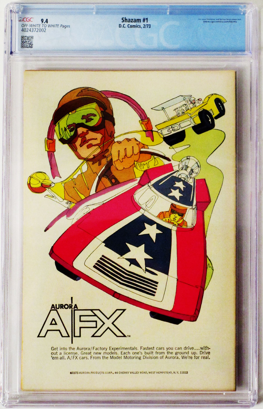 SHAZAM #1 Cover C CGC 9.4