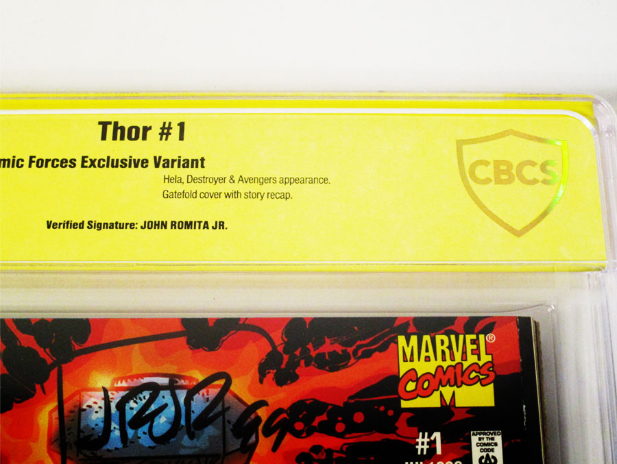 Thor Vol 2 #1 Cover G DF Variant Signed by John Romita Jr CBCS 9.4