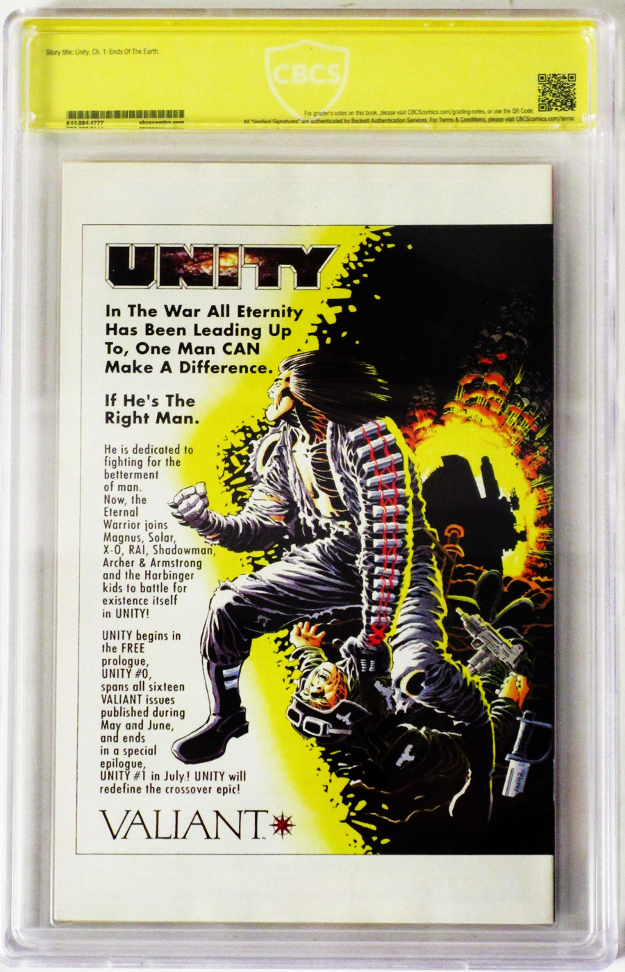 Unity #0 Cover C Red Cover Signed By Bob Layton CBCS 9.6