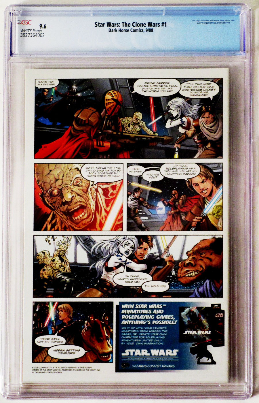 Star Wars Clone Wars #1 Cover B CGC 9.6