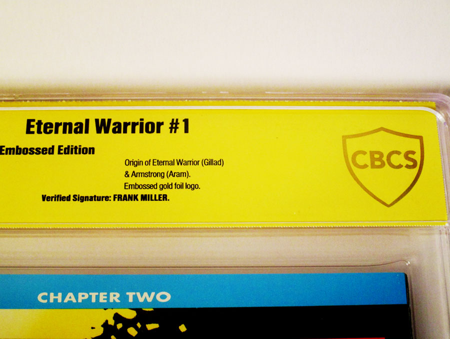 Eternal Warrior #1 Cover D (Gold Foil Logo) Signed By Frank Miller CBCS 9.8
