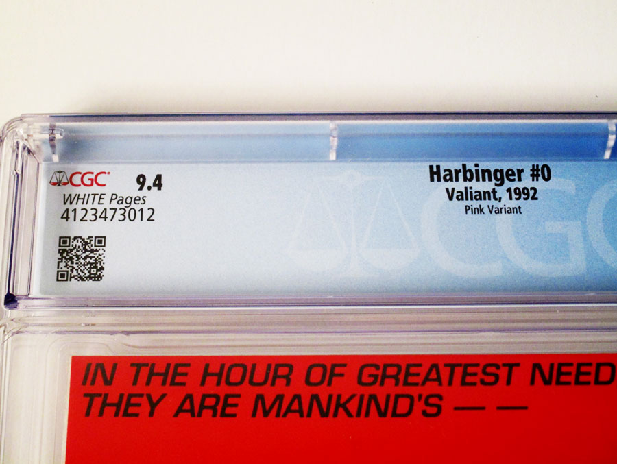 Harbinger #0 Cover D 1st Ptg Blue Logo Cover CGC 9.4