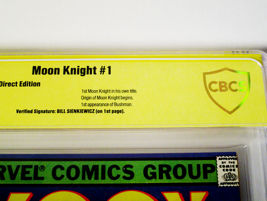 Moon Knight Vol 1 #1 Cover D Signed By Bill Sienkiewicz CBCS 9.6