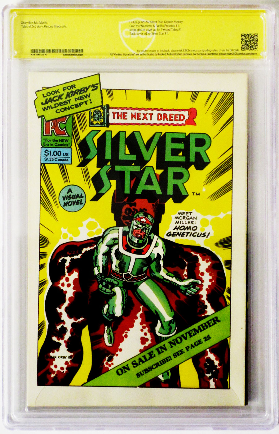 Ms. Mystic #1 Cover B Signed by Neal Adams CBCS 9.4